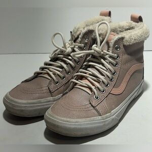 Vans Sk8 Hi MTE mettalic soft pink sneakers women's 6.5